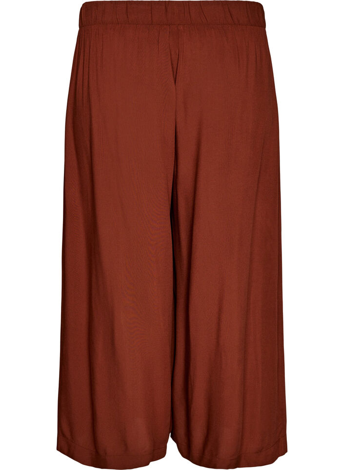 Culotte in viscose met een high waist en wijde pijpen, Rood, Packshot image number 1