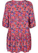 Viscose tuniek met A-lijn snit, Pink Small FL. AOP, Packshot image number 1