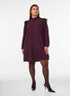 Kort jurkje met ruches en glitter, Rood, Model image number 1