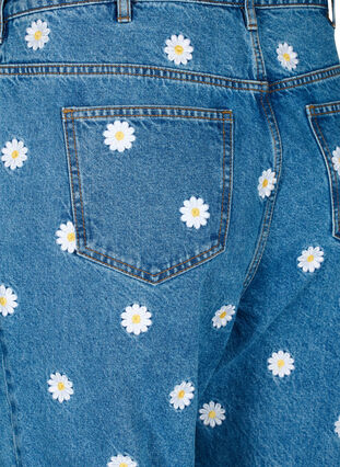 Gemma jeans met hoge taille en madeliefjes, L.B. Flower, Packshot image number 3