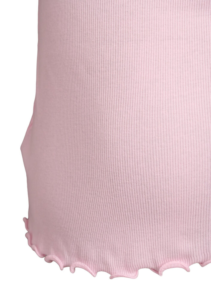 Top met kanten afwerking, Roze, Packshot image number 3