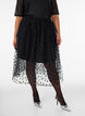 Midi-tule rok met hartjes, Zwart, Model image number 0