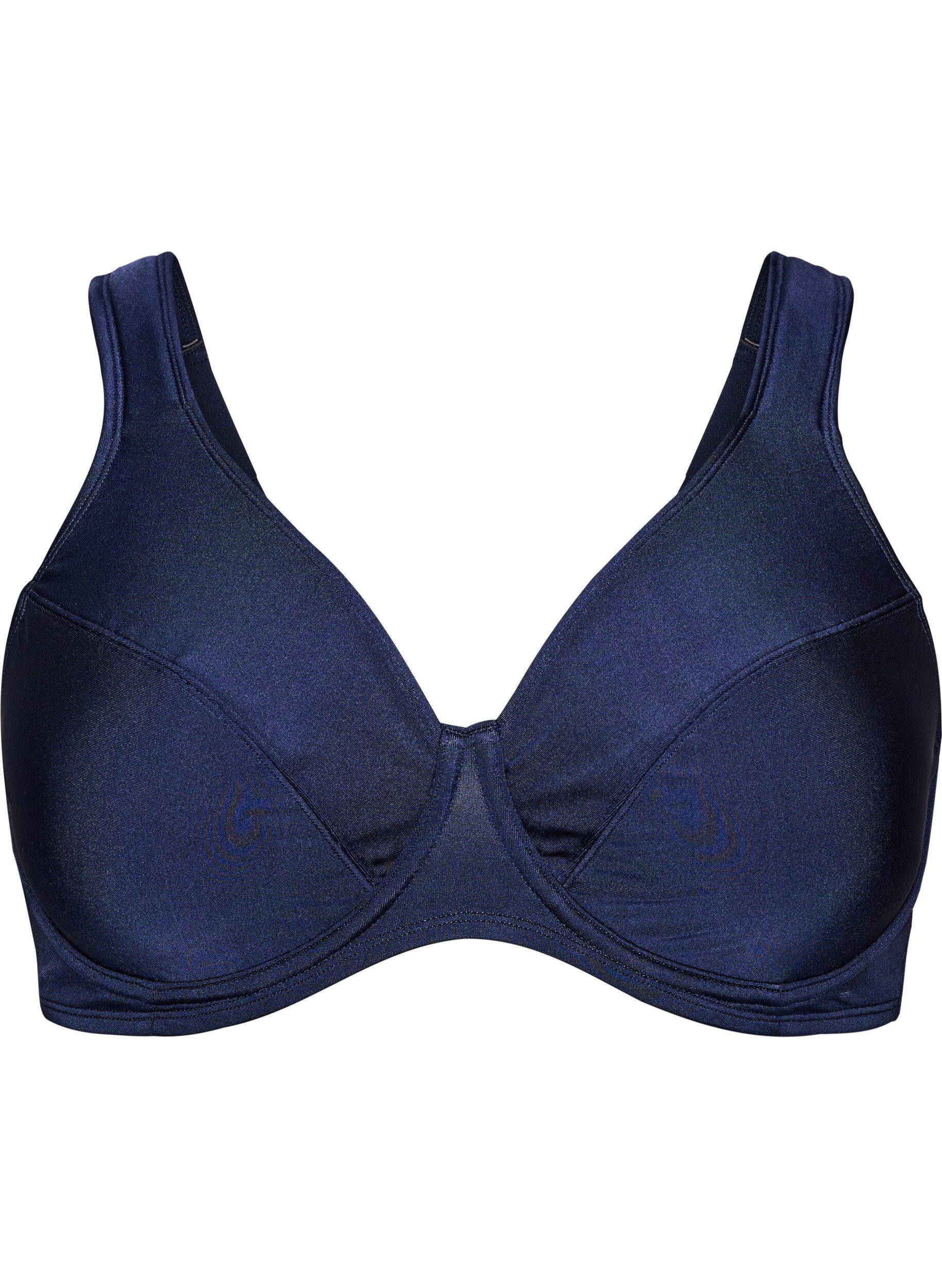 ZizziVolledig dekkende bikinitop met beugel, Blauw, Packshot image number 0
