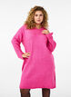 Gebreide jurk met splitten, Raspberry Rose Mel., Model image number 0