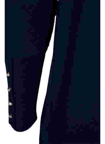 Tuniek met lange mouwen en knoopdetails, Navy Blazer, Packshot image number 3