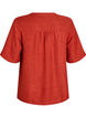 Overhemd blouse met V-hals en korte mouwen, Rood, Packshot image number 1