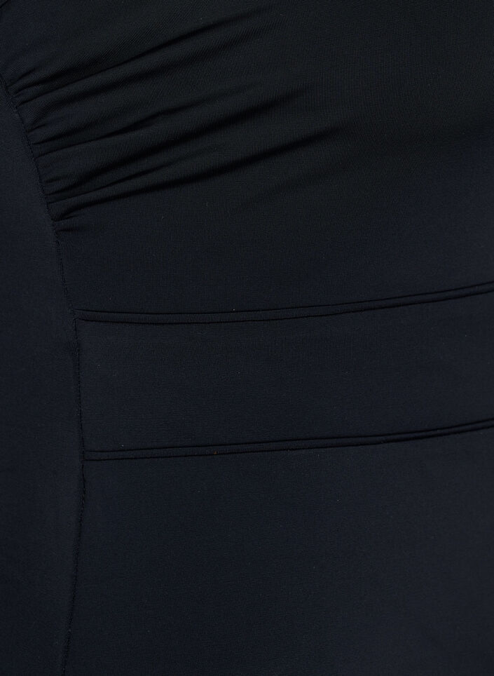 Badpak met v-hals en mesh, Black, Packshot image number 3