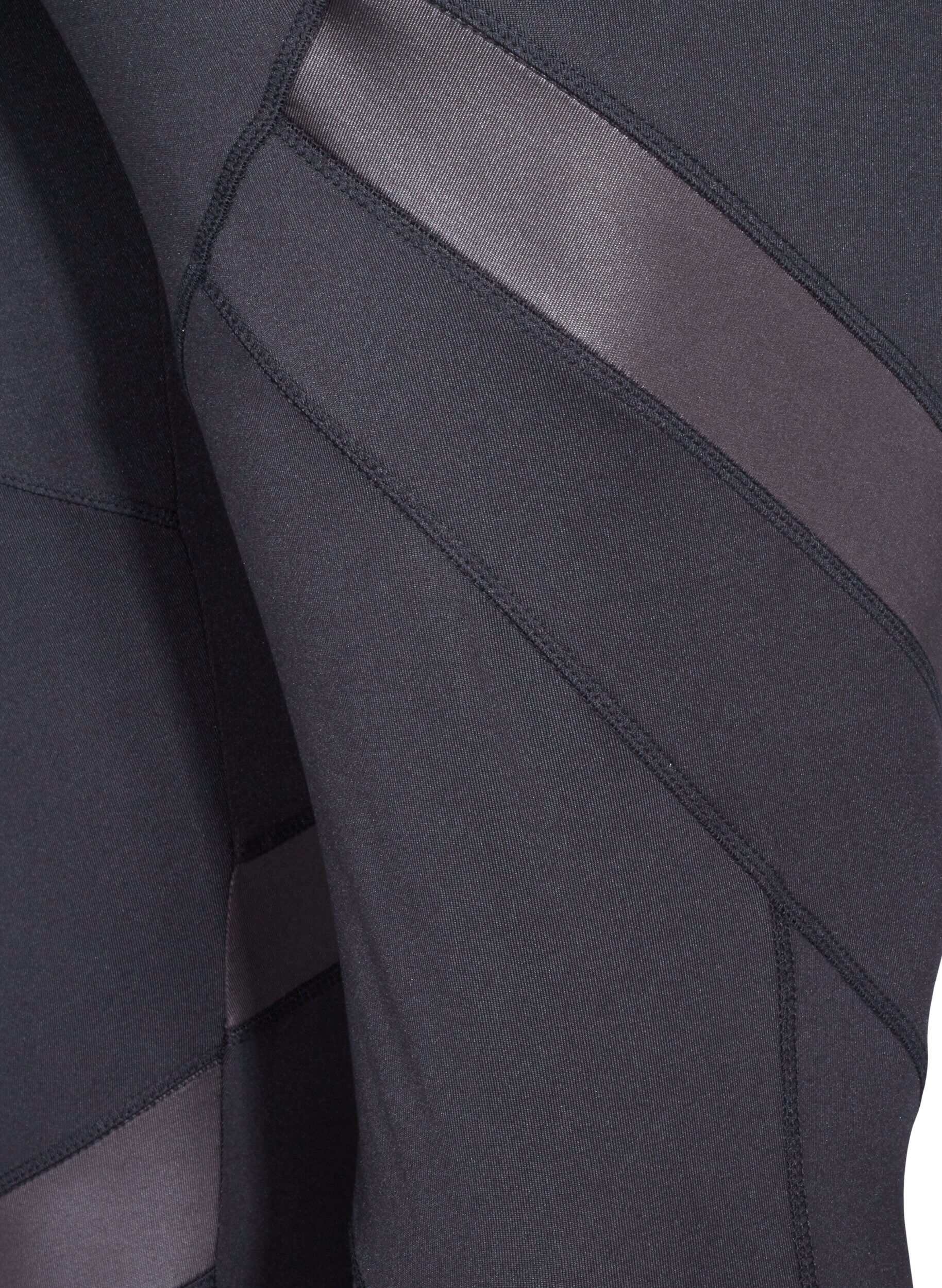 Zizzi Cropped sportlegging met mesh, Black, Packshot image number 3