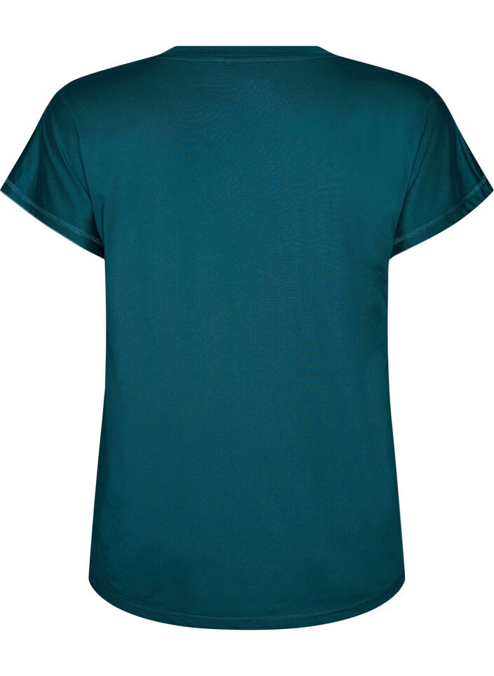 Losvallend trainings-T-shirt met V-hals, Groen, Packshot image number 1
