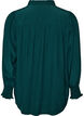 Blouse met ruches kraag en plooien, Groen, Packshot image number 1