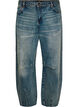 Barrel-fit jeans met een distressed wash, Blauw, Packshot image number 0
