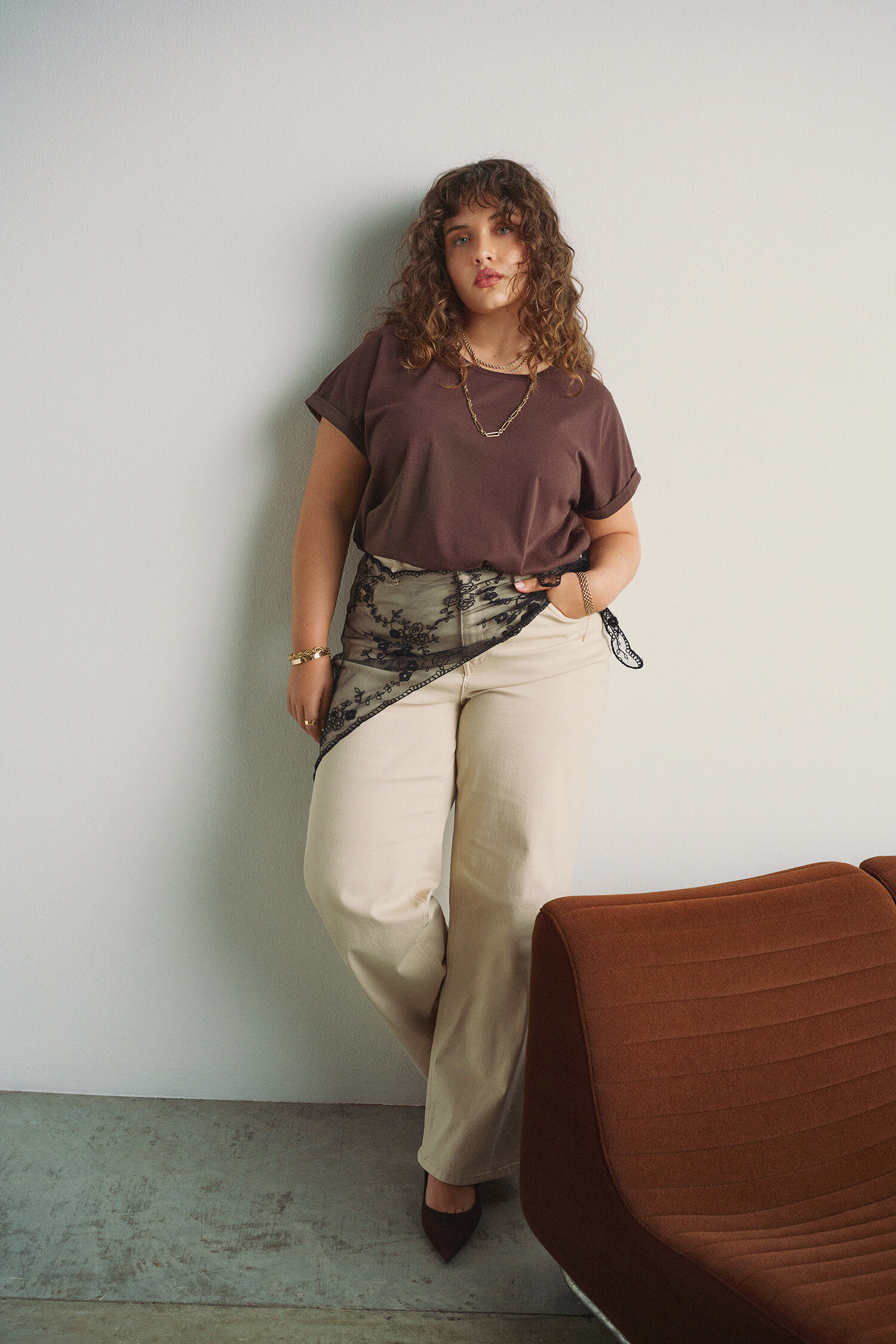 Alledaagse look met details, , Model