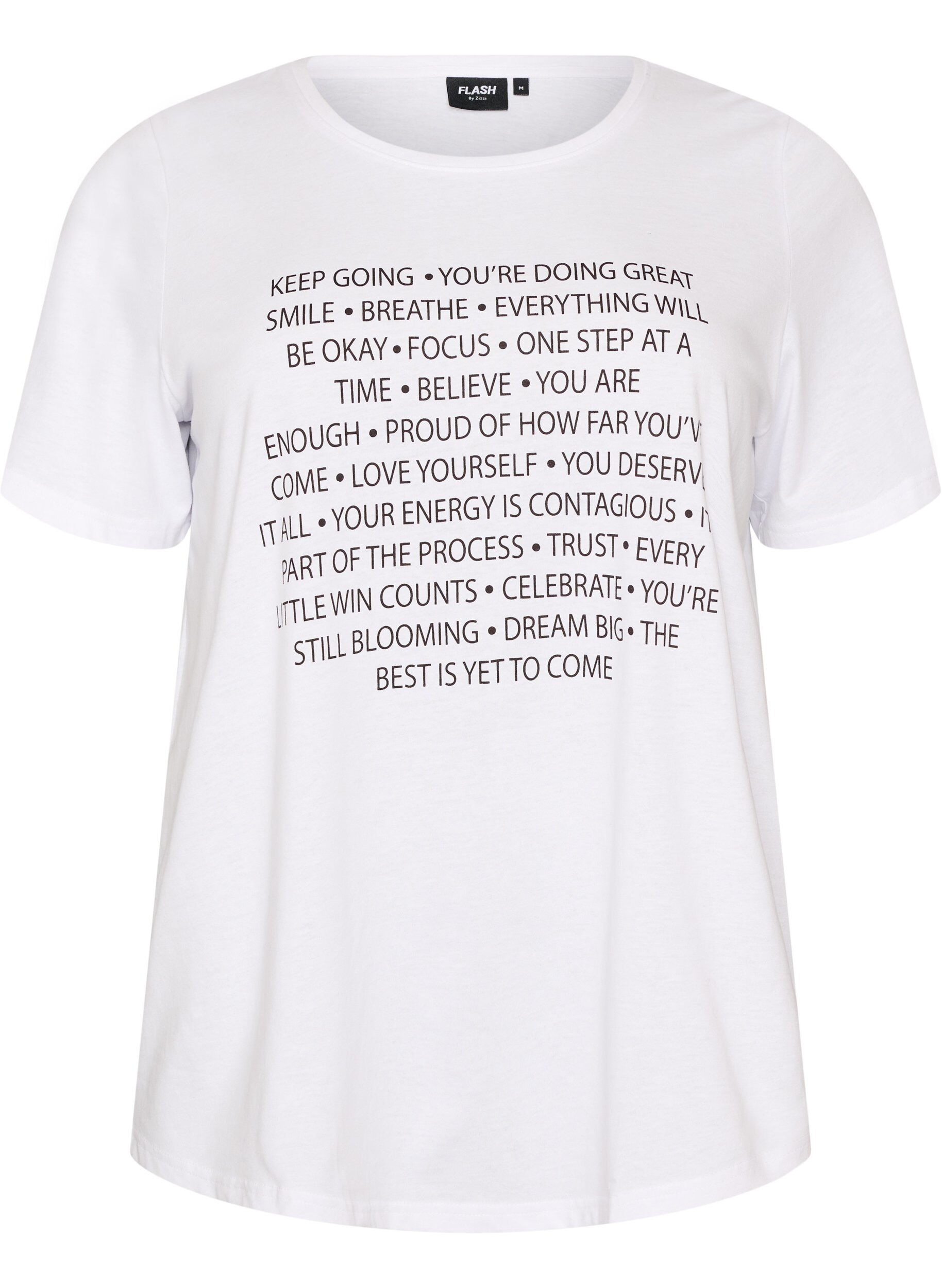 ZizziT-shirt met motief, Wit, Packshot image number 0