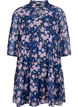 Tuniek met bloemenprint en lurex, Blue Small Fl. AOP, Packshot image number 0