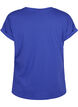 T-shirt met korte mouwen in een katoenmix, Blauw, Packshot image number 1