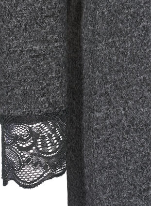 Jurk met lange mouwen, Dark Grey Melange, Packshot image number 3