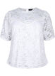 Kanten blouse met korte mouwen, Bright White, Packshot image number 0