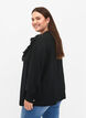 Viscose overhemdblouse met ruches, Black, Model image number 1
