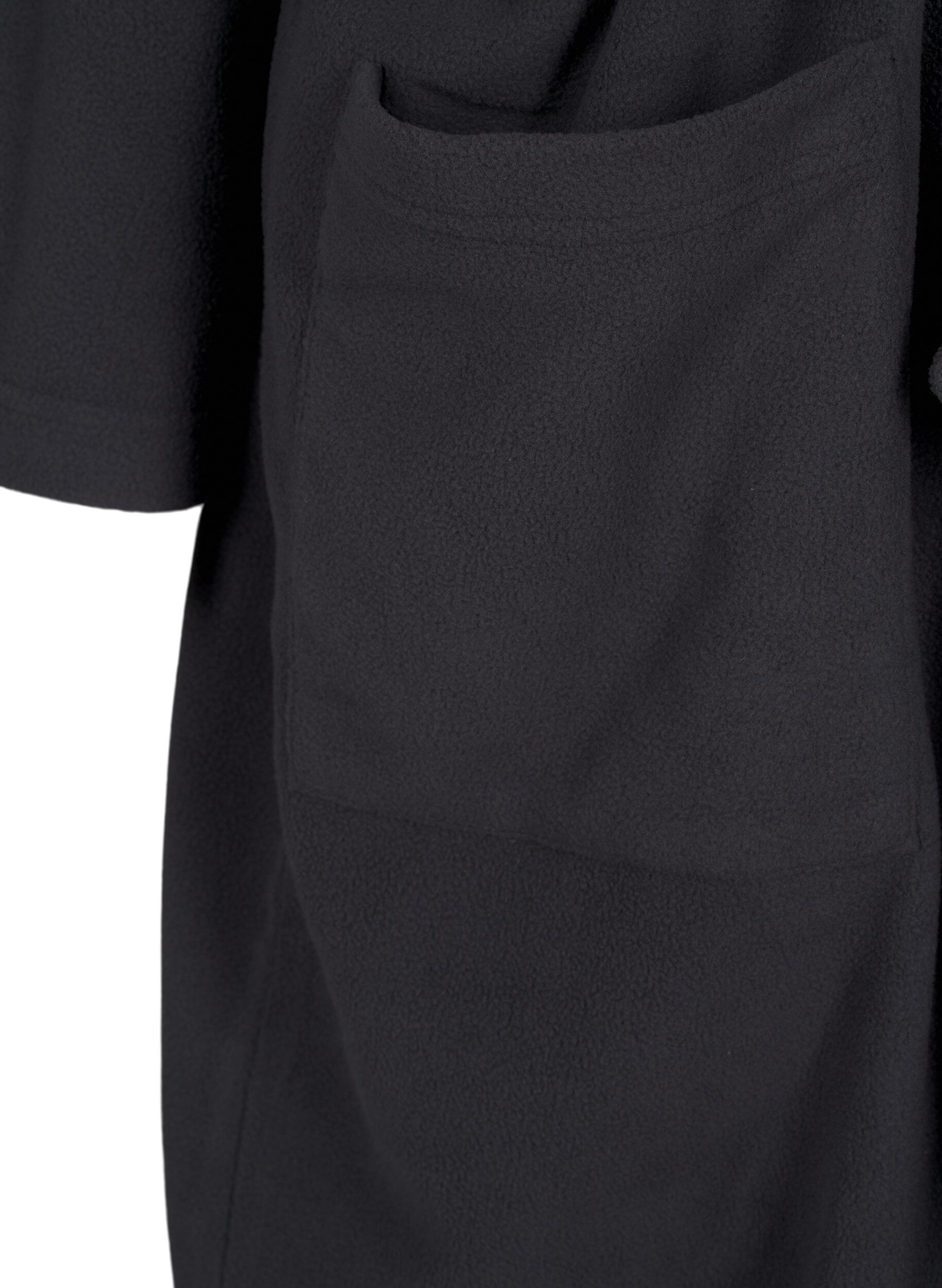 Zizzi Ochtendjas met rits en capuchon, Grijs, Packshot image number 3