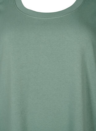 Sweatjurk met korte mouwen en zakken, Chinois Green, Packshot image number 2