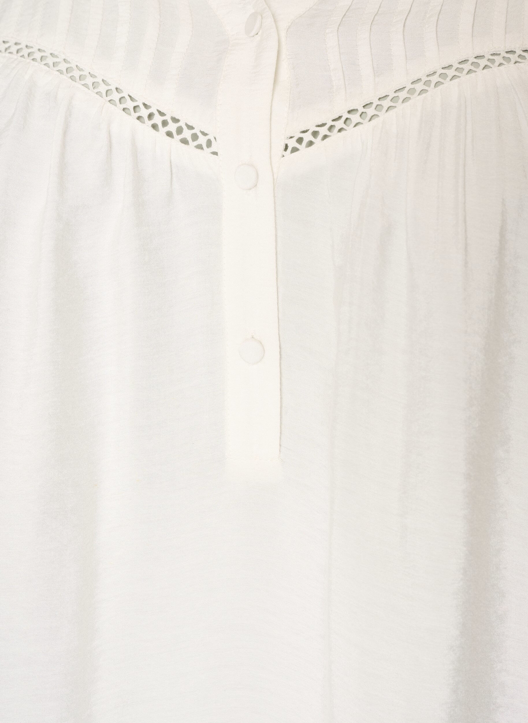 ZizziViscose blouse met plooien en balloneffect, Vanille, Packshot image number 2