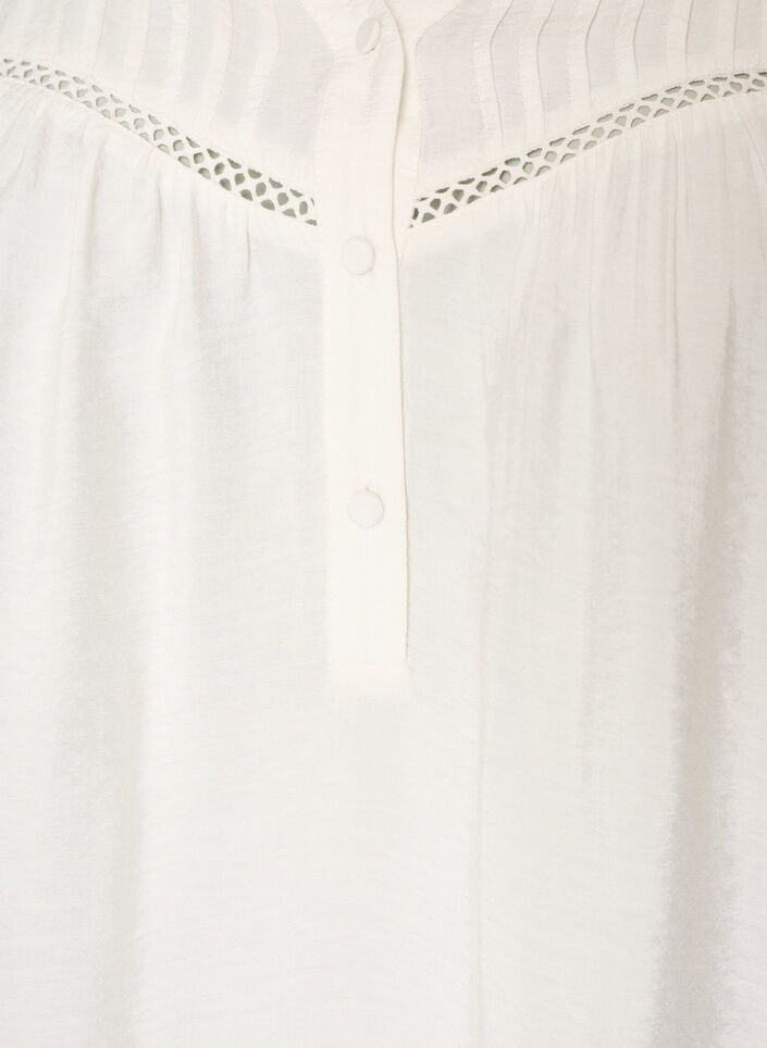 Viscose blouse met plooien en balloneffect, Vanille, Packshot image number 2