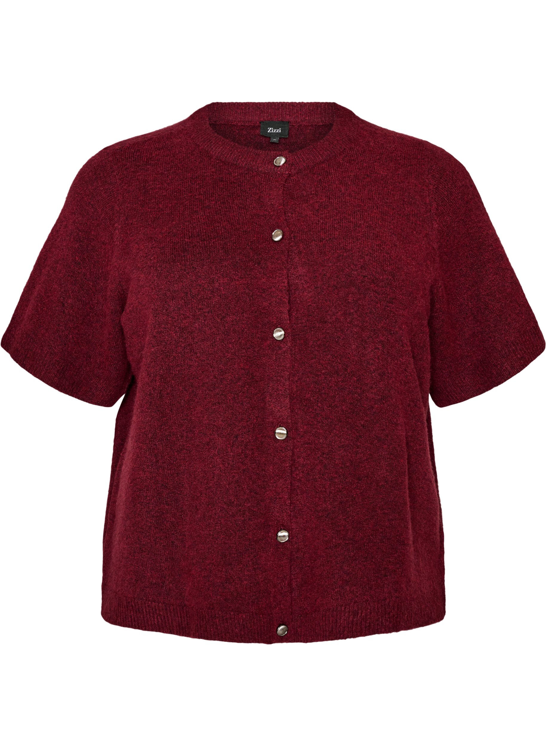 Gebreid vest met korte mouwen