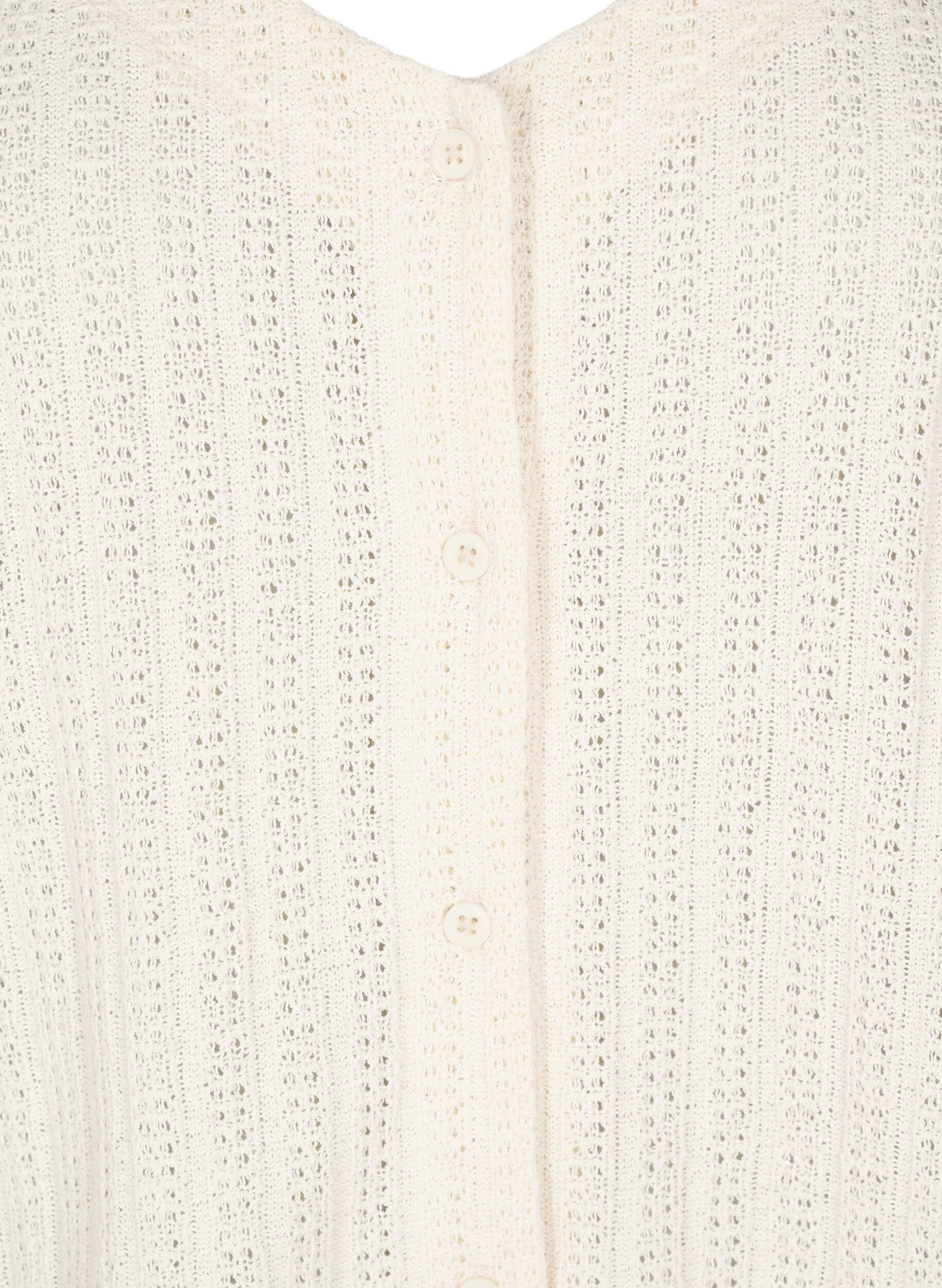 Zizzi Cardigan met korte mouwen, Vanille, Packshot image number 2