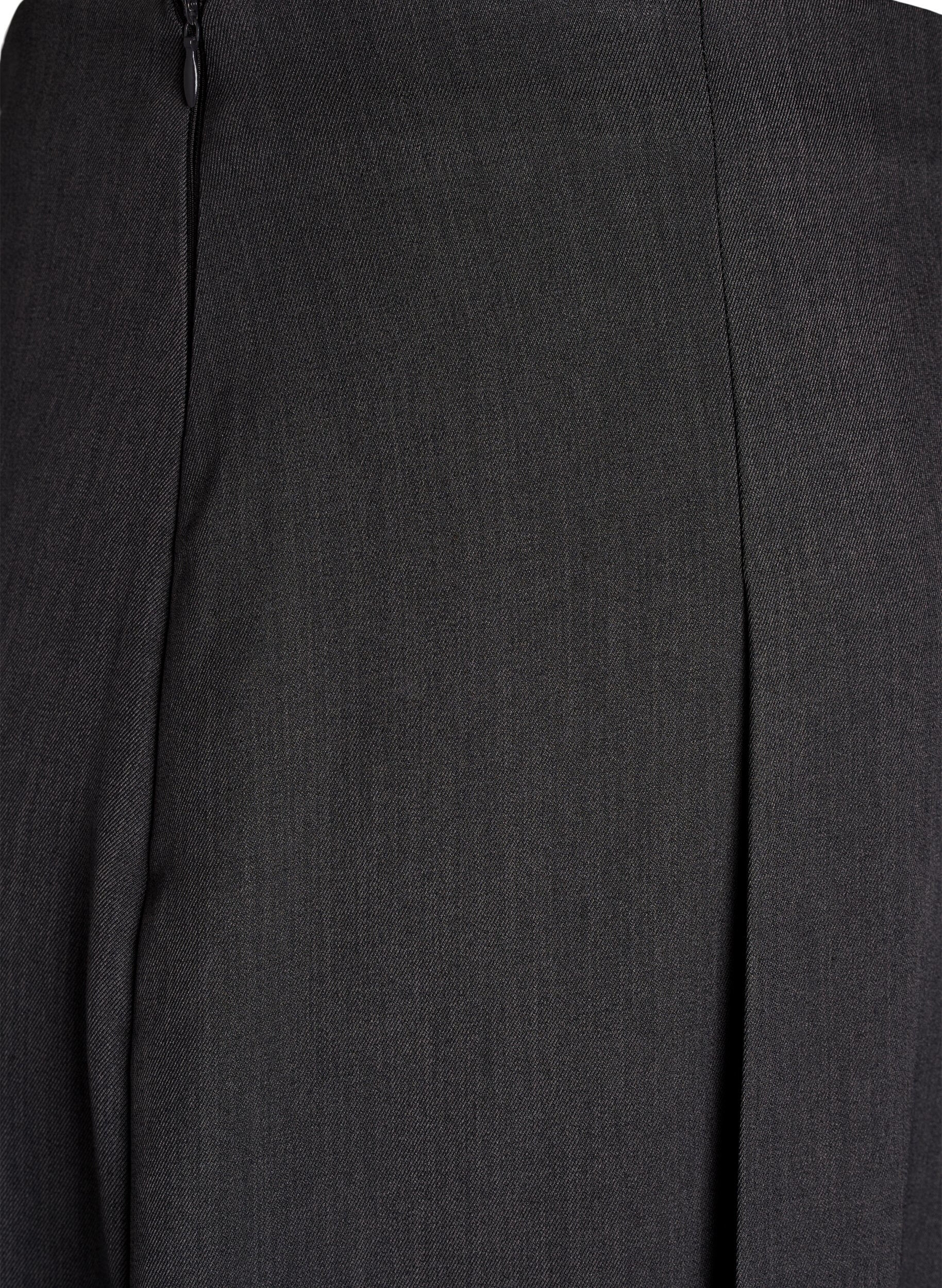 Zizzi Midirok met wijde plooien, Grijs, Packshot image number 3