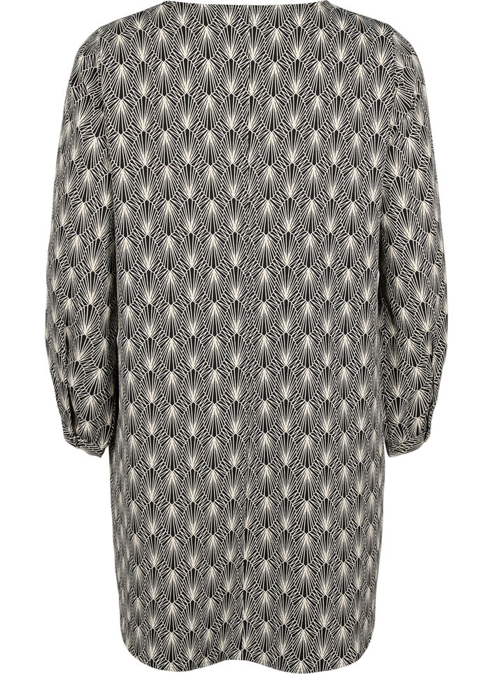 Jurk met V-hals en print, Birch Graphic AOP, Packshot image number 1