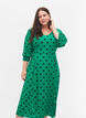 Polka stippen viscose midi jurk, Jolly Green Dot AOP, Model image number 2