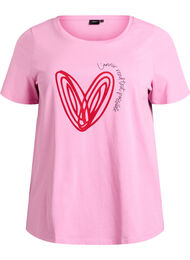 Katoenen T-shirt met motief, Begonia P. w. Heart