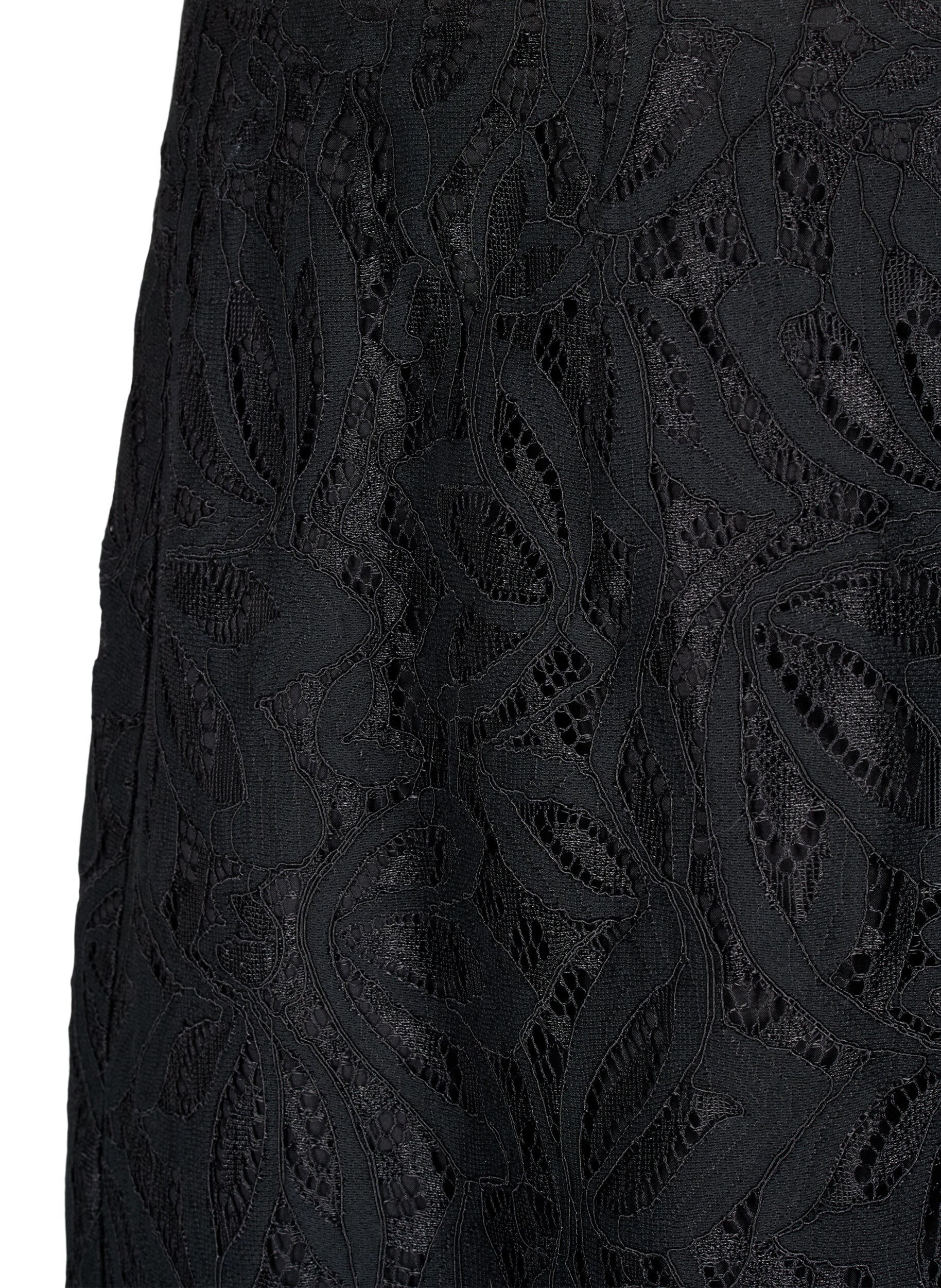 Zizzi Korte kanten rok, Black, Packshot image number 2