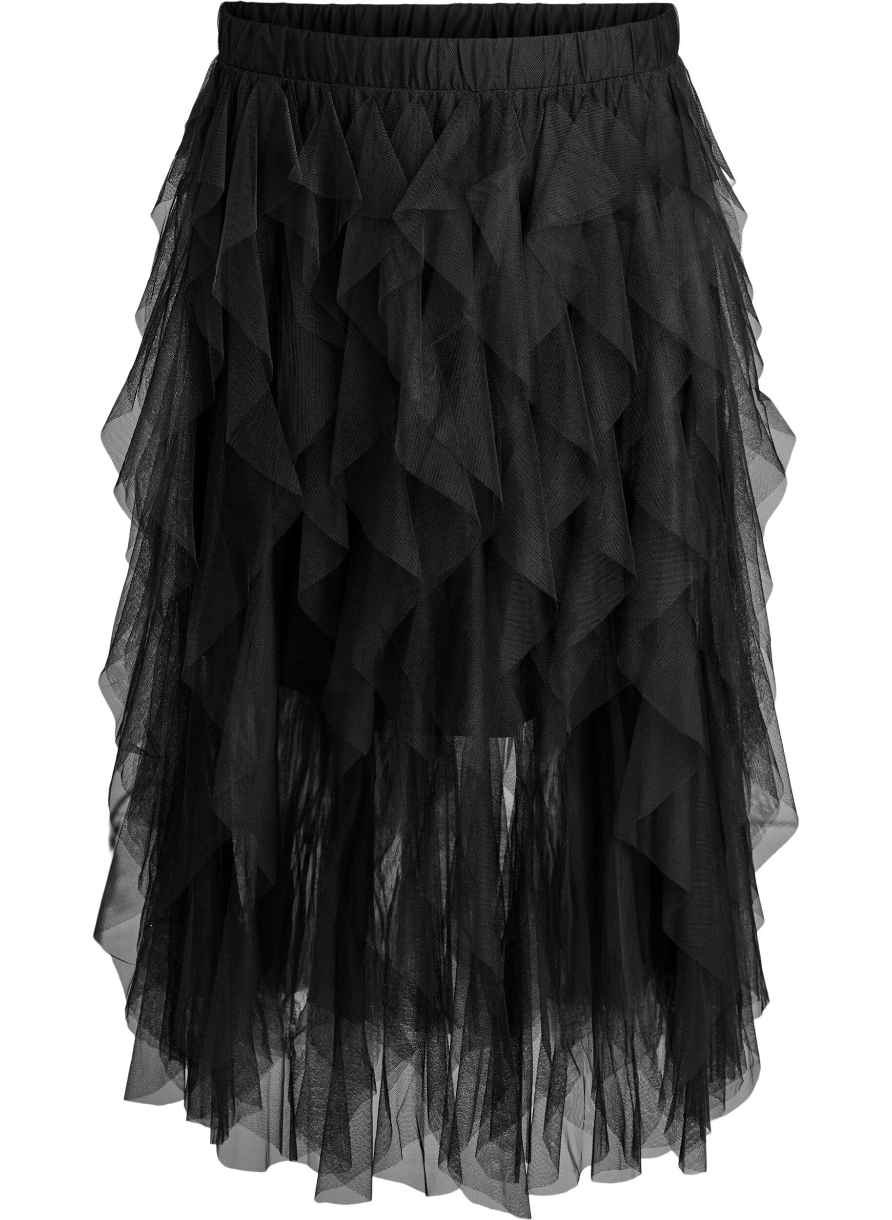 Midirok van tule met elastische tailleband