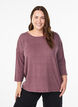 Jersey blouse met 3/4 mouwen, Rood, Model image number 0