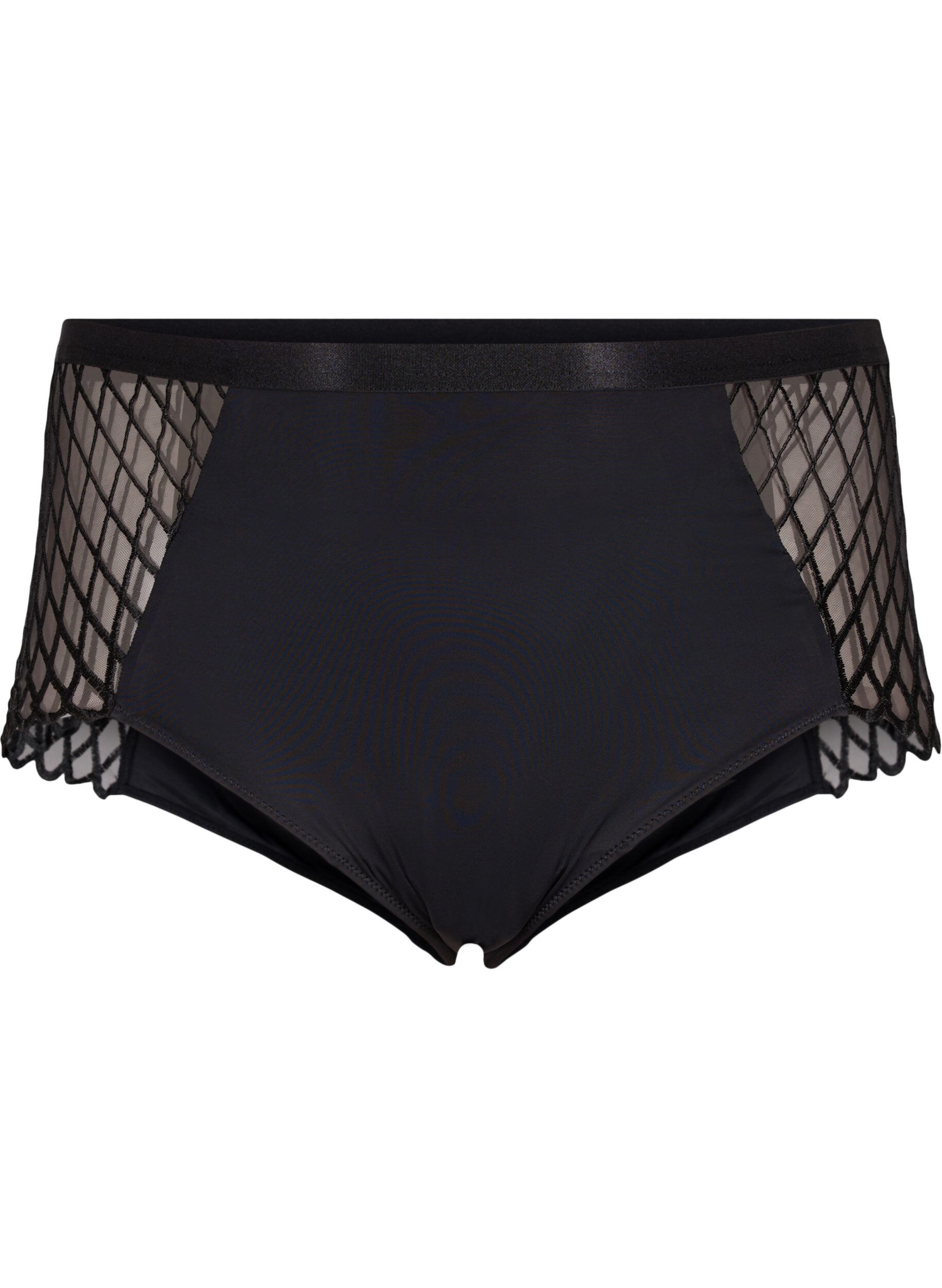 Zizzi Slipje met mesh-detail en normale taille, Black, Packshot image number 0