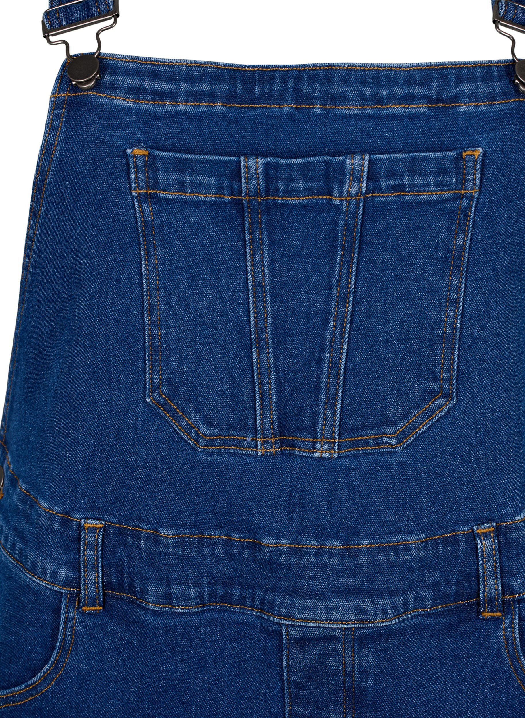 Zizzi Denim overall jurk, Blauw, Packshot image number 2