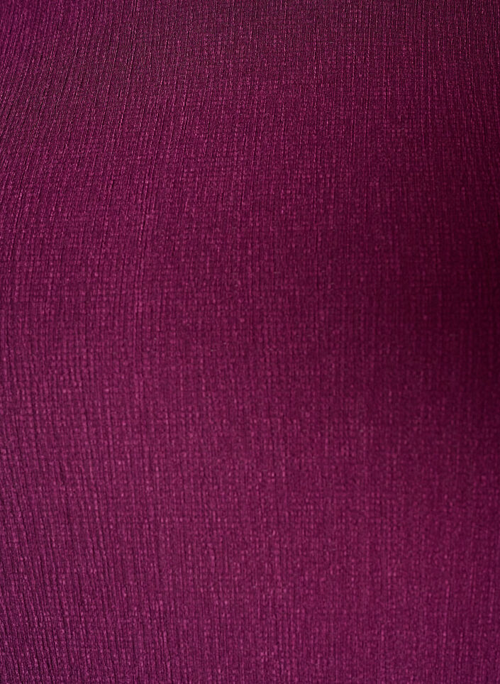 Jersey blouse met asymmetrische kanten rand, Paars, Packshot image number 2