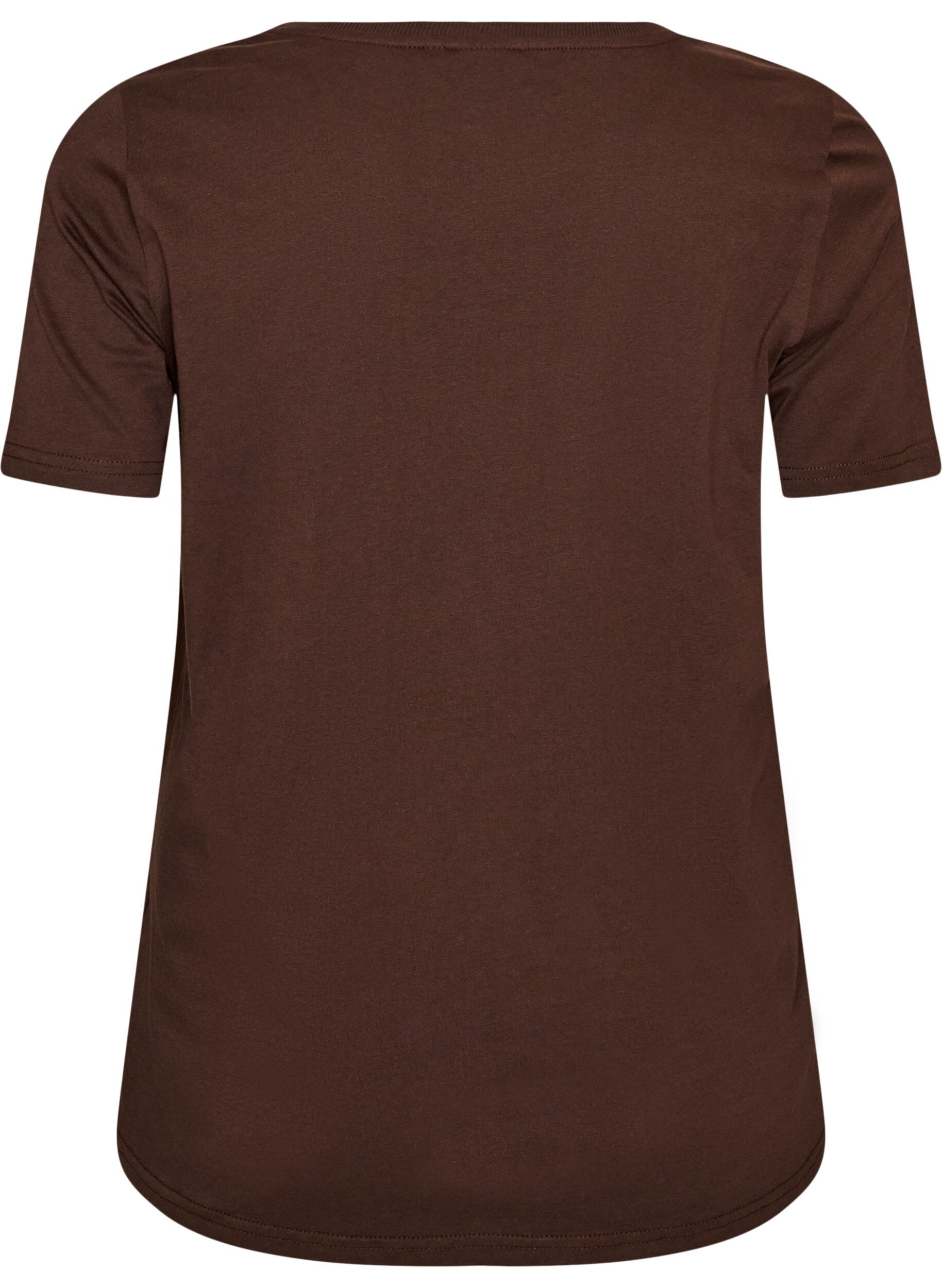ZizziKerst T-shirt van biologisch katoen, Bruin, Packshot image number 1