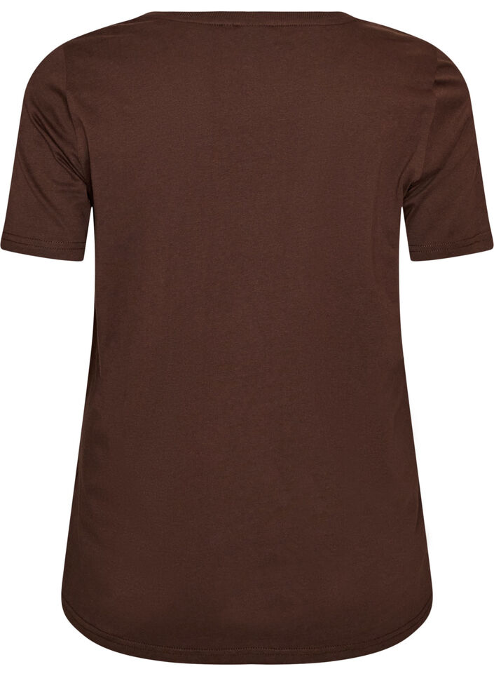 Kerst T-shirt van biologisch katoen, Bruin, Packshot image number 1
