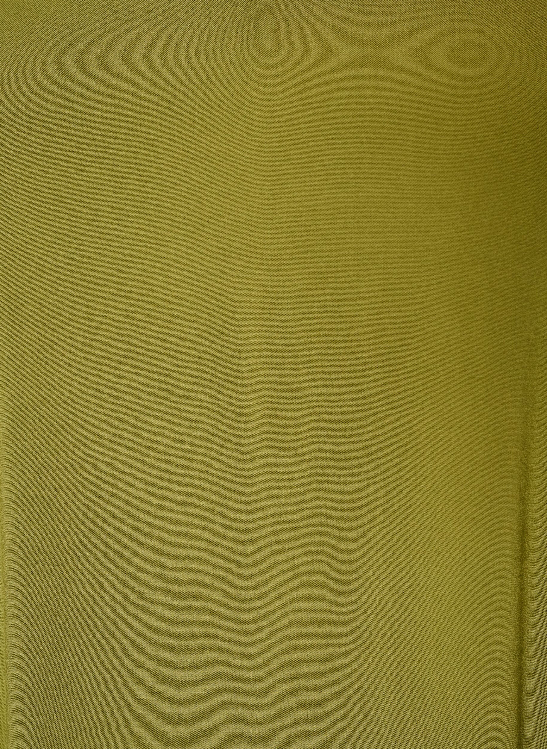 ZizziViscose blouse met V-hals en lange mouwen, Groen, Packshot image number 2