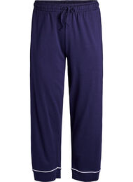 Katoenen pyjamabroek met hoge taille, Blauw