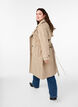 Klassieke lange trenchcoat met riem, Chinchilla, Model image number 2