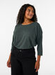 Jersey blouse met 3/4 mouwen, Groen, Model image number 0