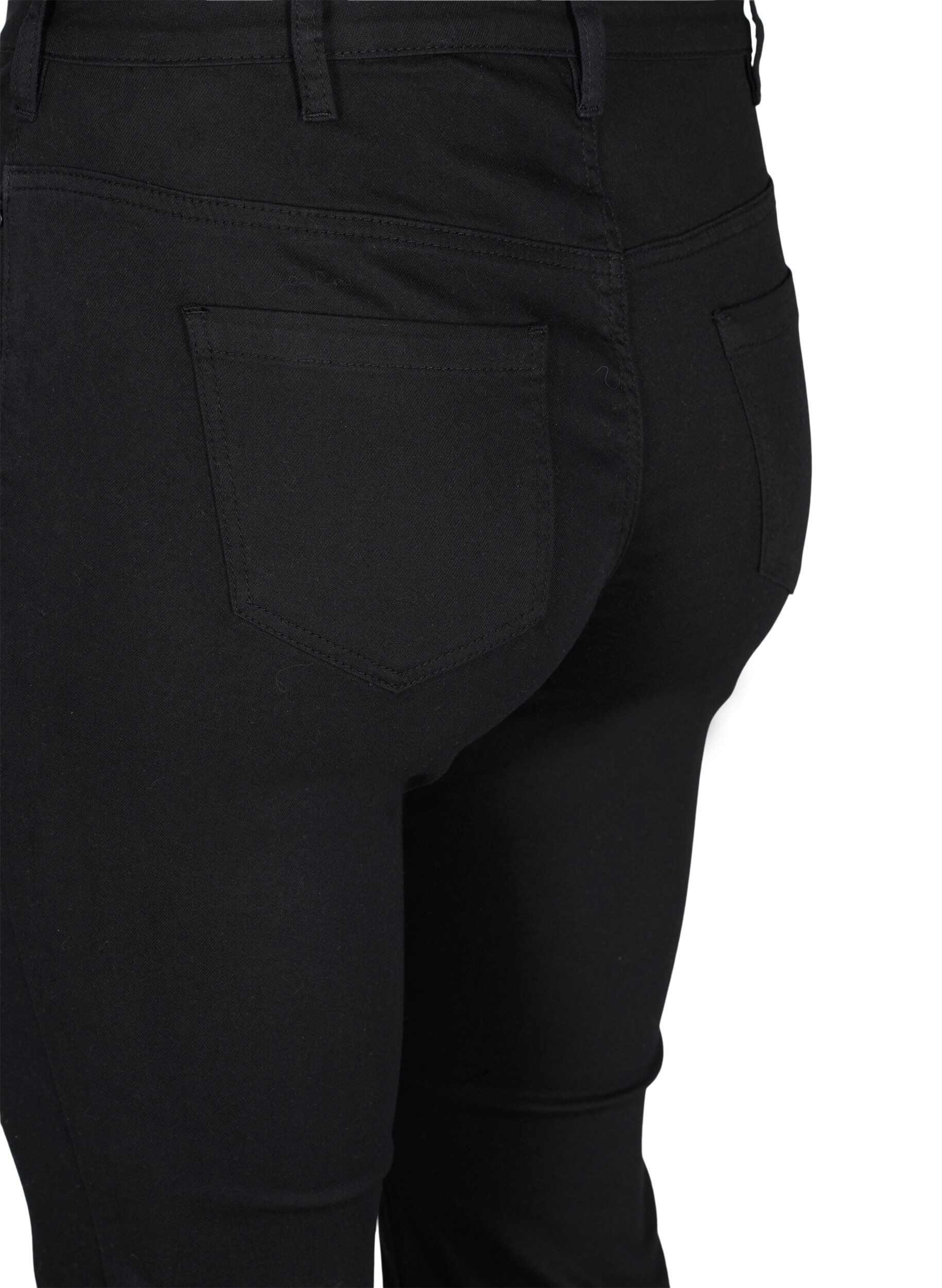 Zizzi Ellen bootcut jeans met hoge taille, Black, Packshot image number 3