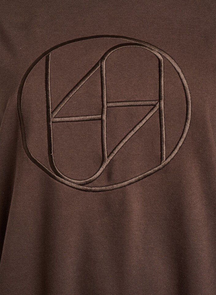 Sweatshirt met motief, Bruin, Packshot image number 2
