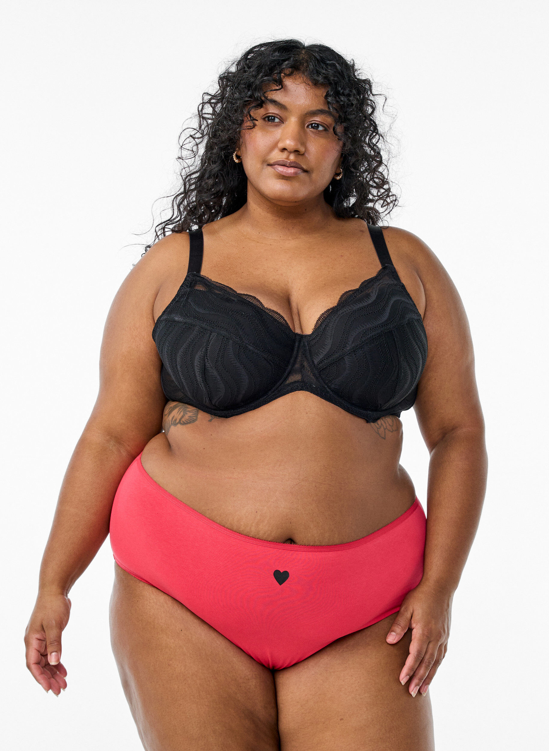 Zizzi7-pack slip met normale taille, Mixed colours, Model image number 0
