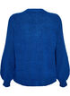Cardigan in zacht breisel met goudkleurige knopen, Turquoise, Packshot image number 1