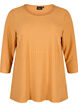 Blouse met driekwartmouwen en een gestreept patroon, Sudan Brown Mel., Packshot image number 0
