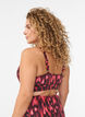 Bikinitop met print en ruchesdetails, Roze, Model image number 1